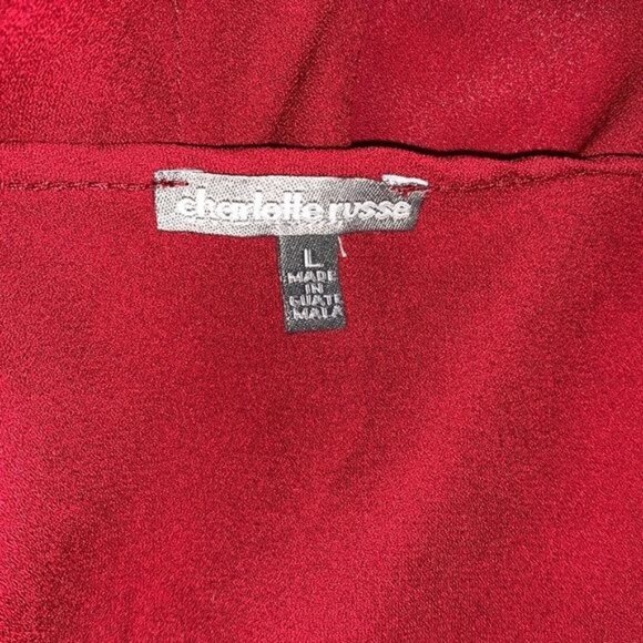 Charlotte Russe Red Polyester Dress Size L - Picture 2 of 12